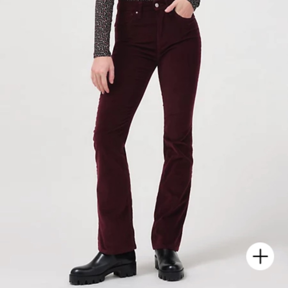 Gap 70s High-waisted Burgundy Corduroy Pants - Long